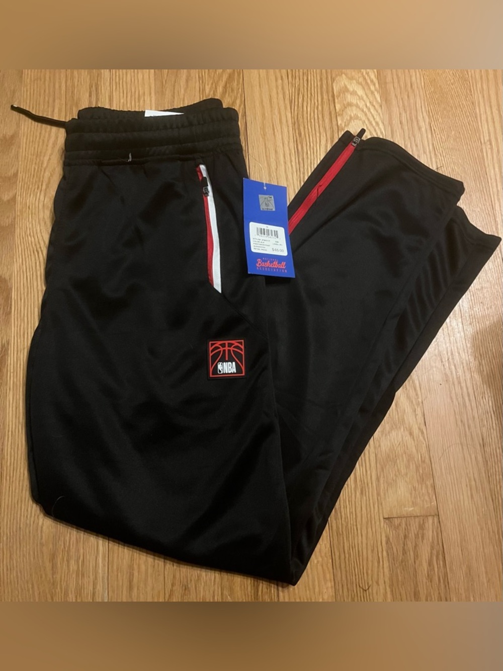 NBA Men’s Black Free Throw Pants - Medium